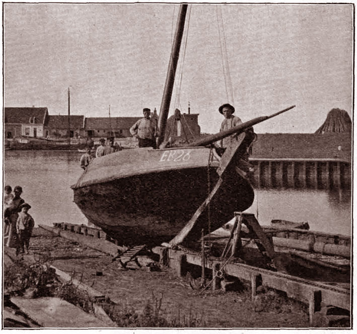 Elburger bons of schokker op de helling.