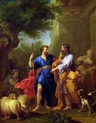 Jacob en Laban, schilderij van Jean II Restout