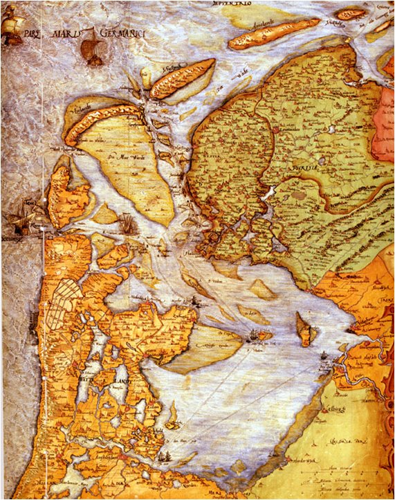 kaart van Christiaan 's Grooten uit 1573