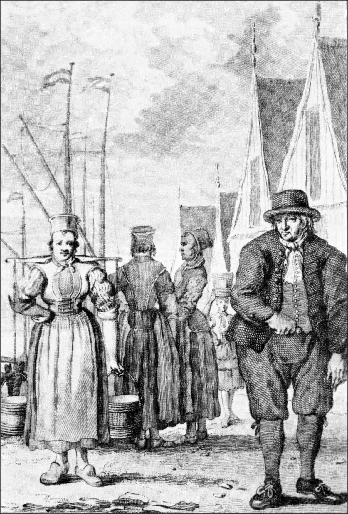 Gravure van Reinier Vinkeles naar een tekening uit 1787, gepubliceerd op p. 252 van het artikel in de Kamper Almanak