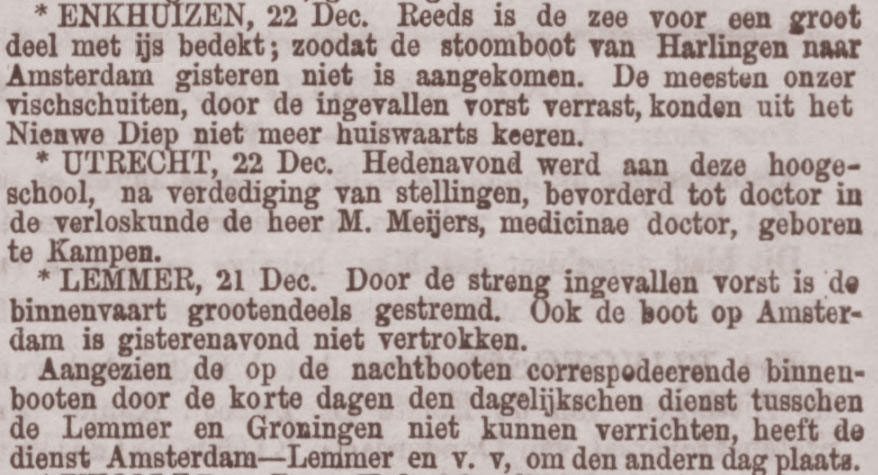 “ijs”-berichten uit de winter van 1870-71