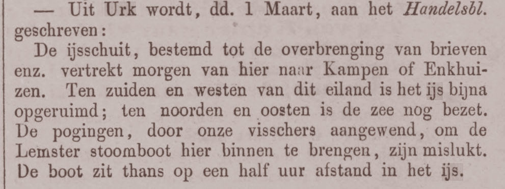 “ijs”-berichten uit de winter van 1870-71