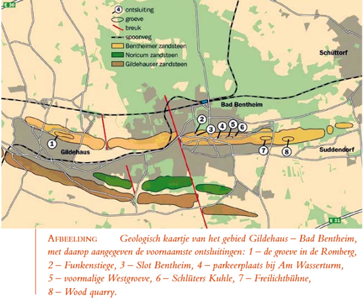 Locatie Bentheimer zandsteen